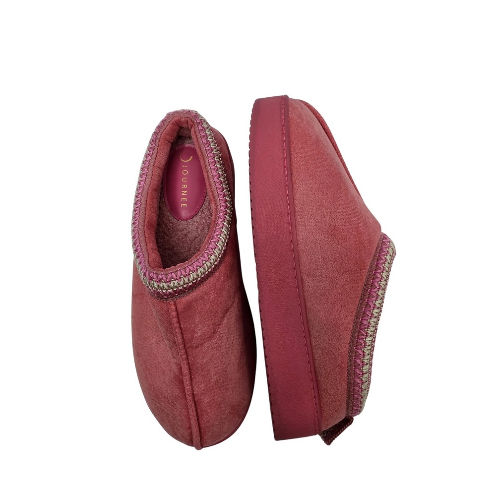 Journee Conway Clog Slippers Pink Women Size 7/8 Medium Cozy Comfort